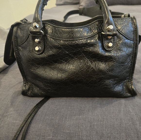 BLAENCIAGA Agneau Mini city with logo strap - Picture 3 of 10